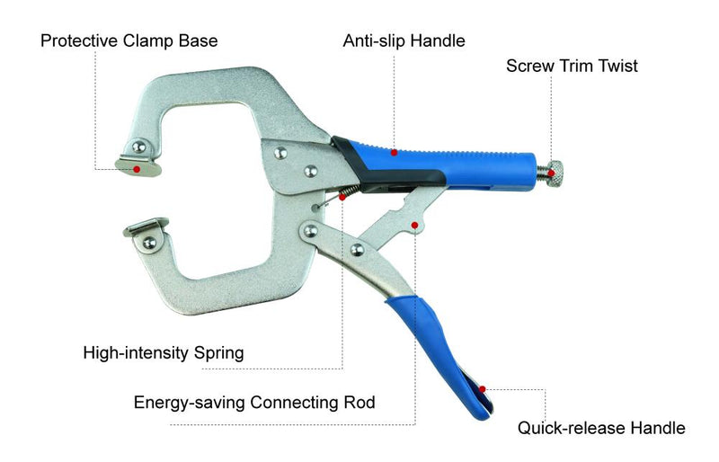 RK4022 Pack 4 of 11 Inch Adjustable Face Clamp