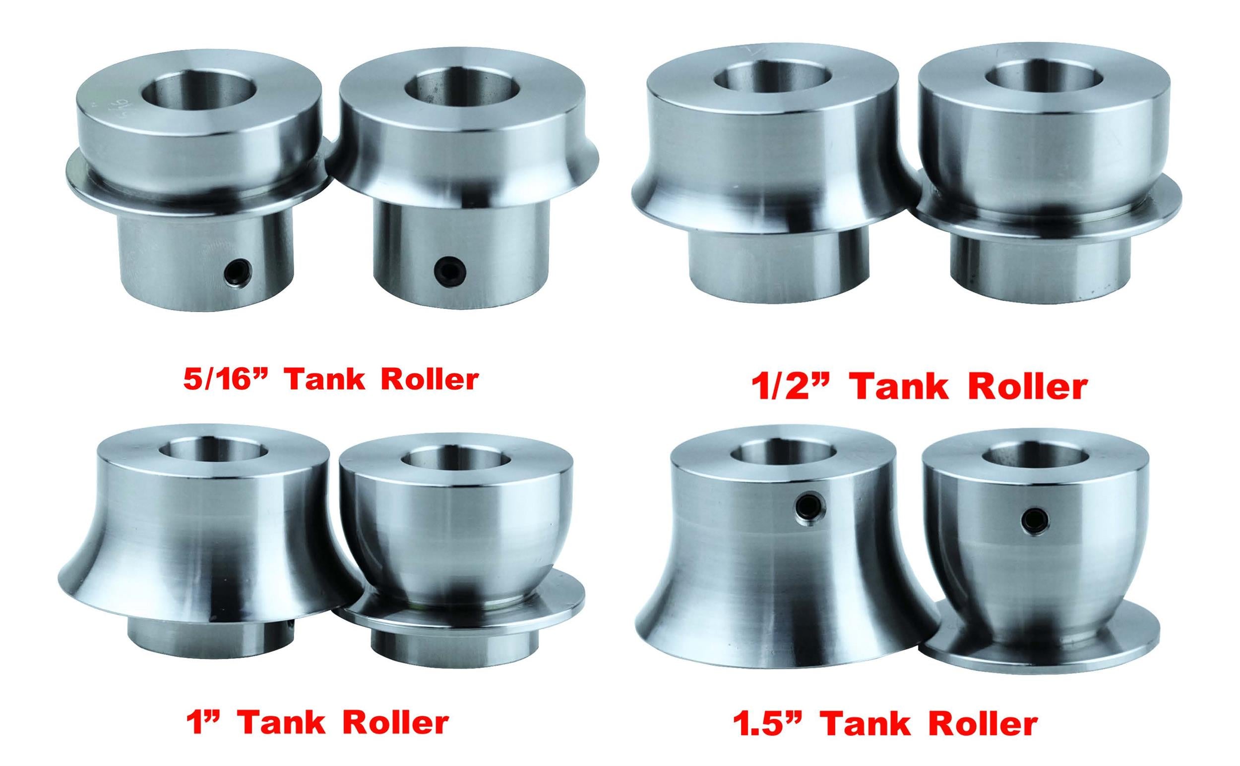 RK5015 Bead Roller Radius Edge Die Set with 8 dies includes 5/16"-1/2" - 1" - 1 1/2" Radius Dies 22mm (0.866") shaft
