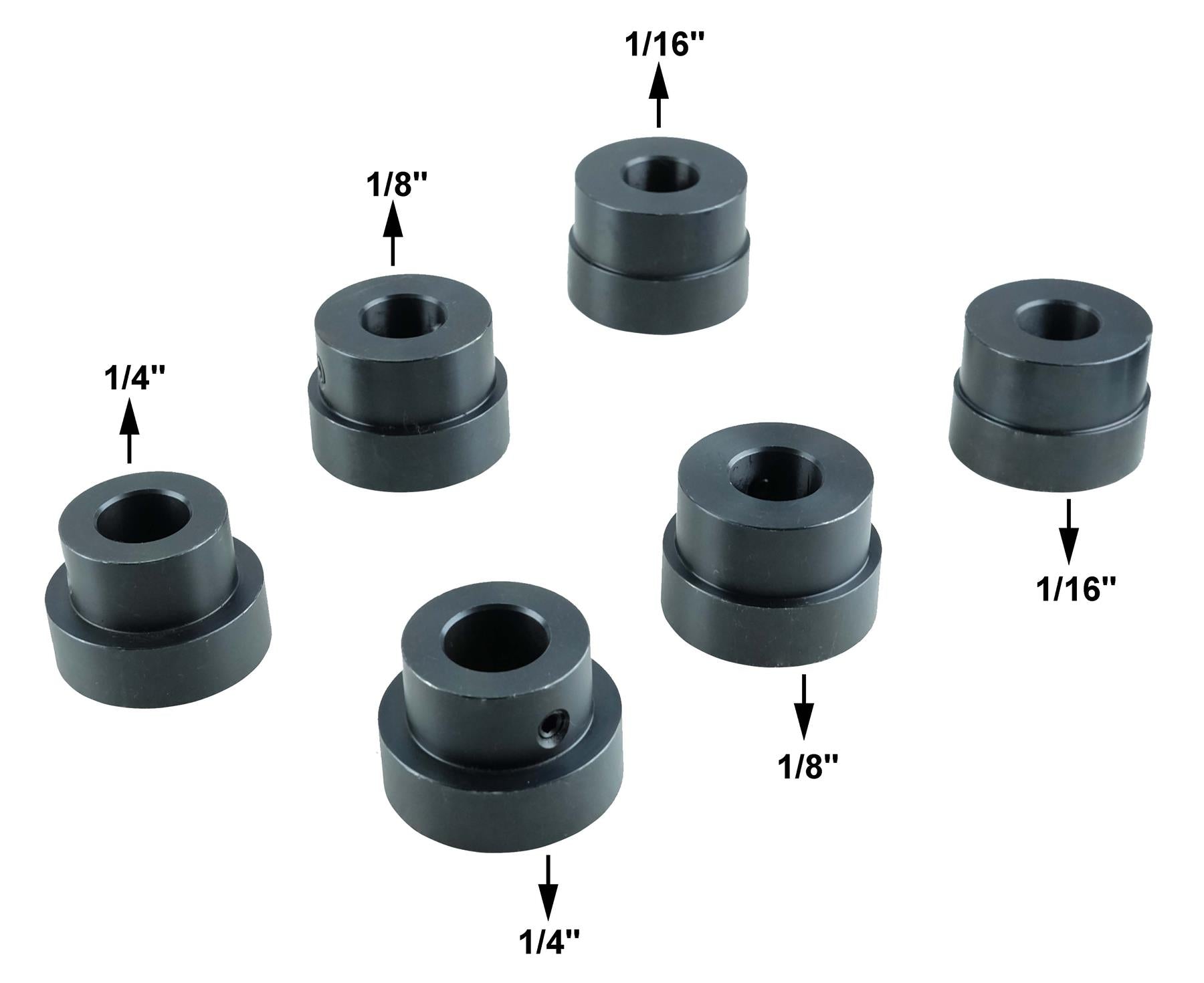 RK5020 Bead Roller Flange Die Set with 6 dies includes 1/16”, 1/8”, 1/4” Dies Fits Most Bead Rollers With 22mm (0.866") Shaft