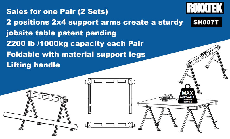 SH007T Iron-Man Folding Sawhorse